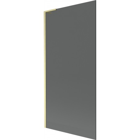 Mexen Next L paraván na vaňu 1-krídlový 90 x 150 cm, grafitový, zlatý kartáčovaný - 895-090-000-03-40-55