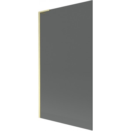 Mexen Next L vaňová zástena 1-krídlová 100 x 150 cm, grafitová, zlatý kartáčovaný - 895-100-000-03-40-55
