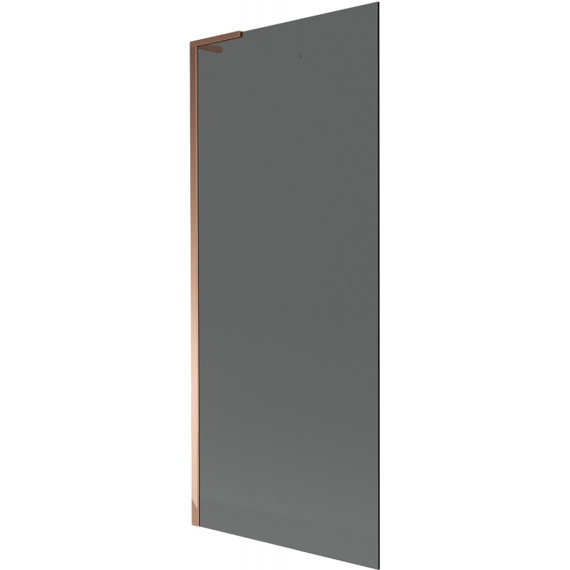 Mexen Next L vaňová zástena, 1-krídlová, 80 x 150 cm, grafitová, ružové zlato - 895-080-000-03-40-60