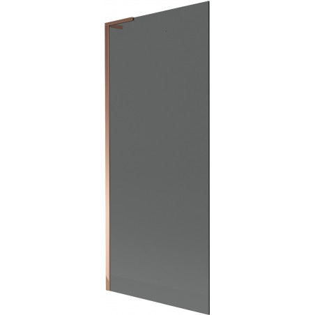 Mexen Next L vaňová zástena, 1-krídlová, 80 x 150 cm, grafitová, ružové zlato - 895-080-000-03-40-60