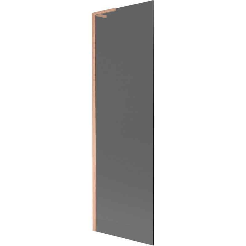 Mexen Next L vaňový paraván 1-krídlový 60 x 150 cm, grafit, brúsená meď - 895-060-000-03-40-65