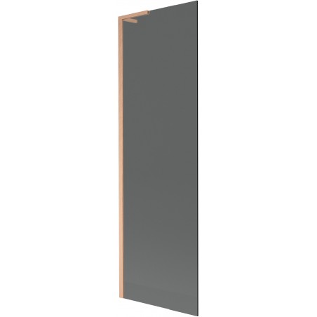 Mexen Next L vaňový paraván 1-krídlový 60 x 150 cm, grafit, brúsená meď - 895-060-000-03-40-65