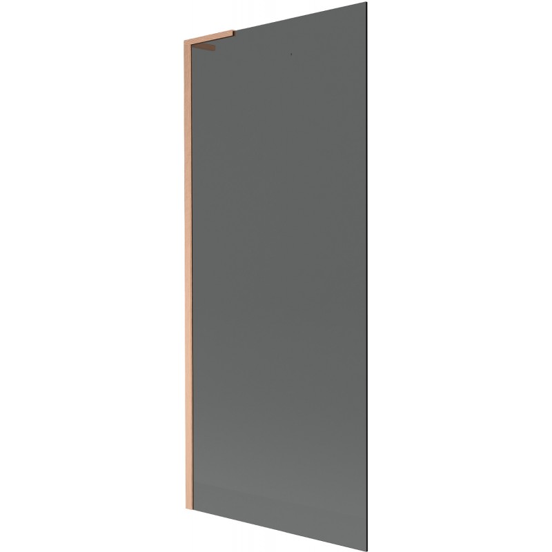 Mexen Next L vaňová zástena 1-krídlová 80 x 150 cm, grafit, brúsená meď - 895-080-000-03-40-65