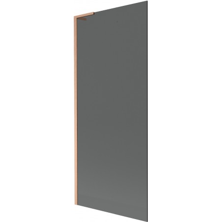 Mexen Next L vaňová zástena 1-krídlová 80 x 150 cm, grafit, brúsená meď - 895-080-000-03-40-65