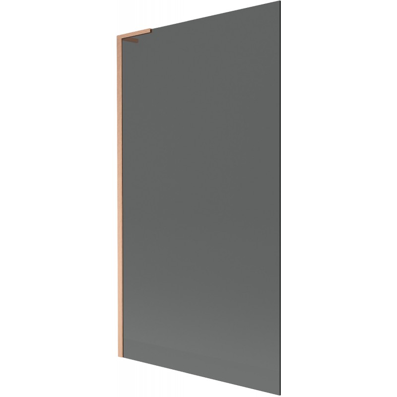 Mexen Next L paraván na vaňu 1-krídlový 100 x 150 cm, grafit, brúsená meď - 895-100-000-03-40-65