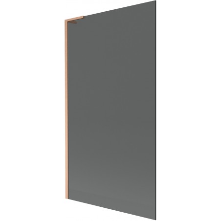 Mexen Next L paraván na vaňu 1-krídlový 100 x 150 cm, grafit, brúsená meď - 895-100-000-03-40-65