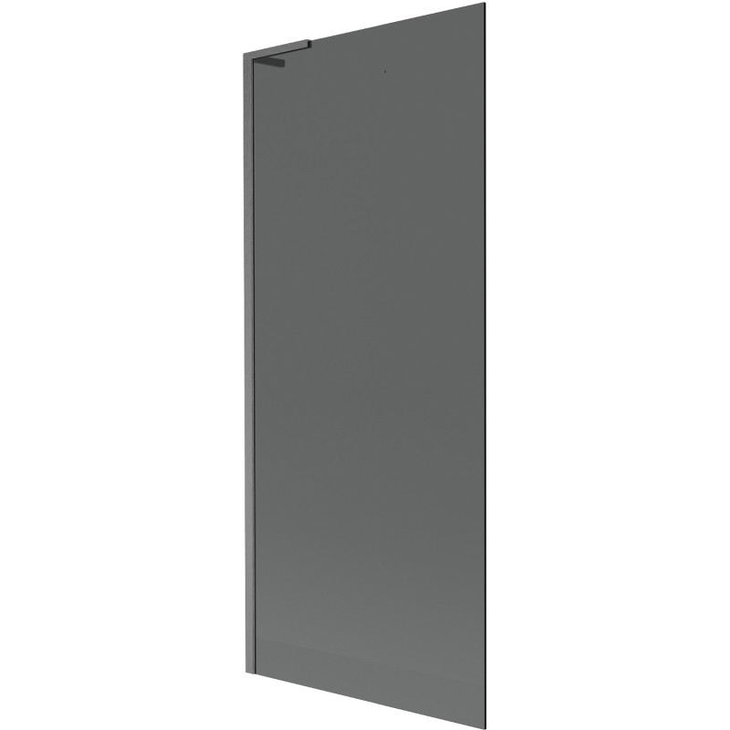 Mexen Next L jednokrídlová vaňová zástena 80 x 150 cm, grafitová, brúsená gun gray - 895-080-000-03-40-66