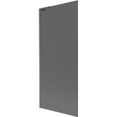 Mexen Next L jednokrídlová vaňová zástena 80 x 150 cm, grafitová, brúsená gun gray - 895-080-000-03-40-66
