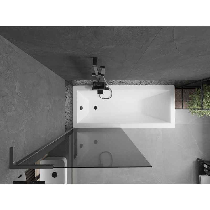 Mexen Next L sprchová zástena na vaňu, 1-krídlová 80 x 150 cm, grafit, gun metal - 895-080-000-03-40-95