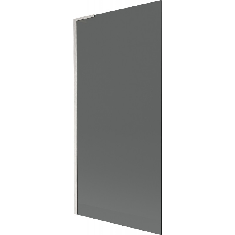 Mexen Next L vaňový paraván 1-krídlový 90 x 150 cm, grafit, brúsený nikel - 895-090-000-03-40-97