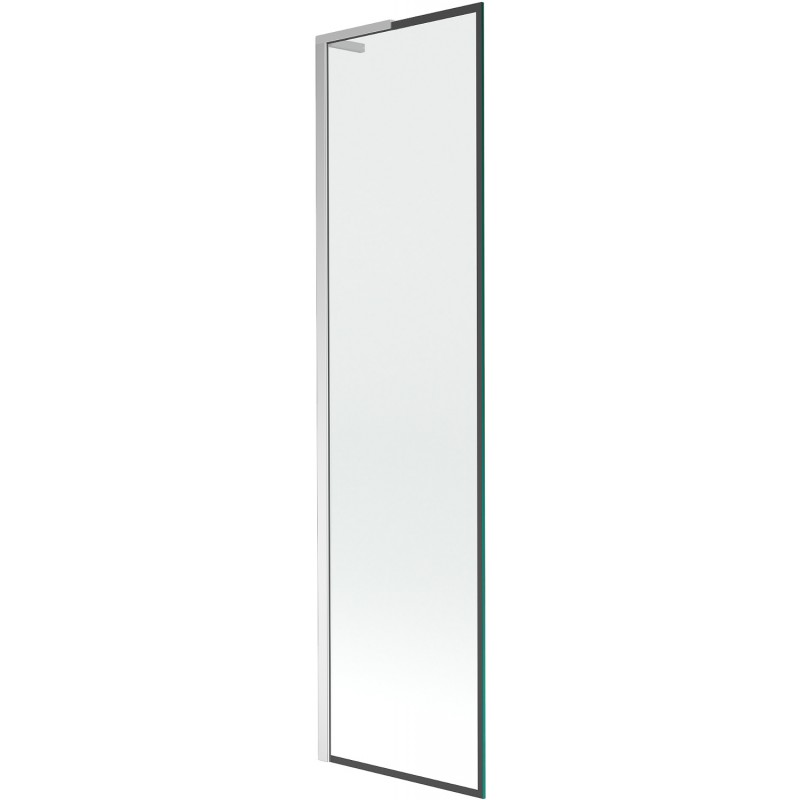 Mexen Next L vaňová zástenka 1-krídlová 50 x 150 cm, čierny vzor, chróm - 895-050-000-03-70-01