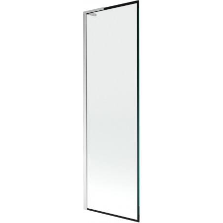 Mexen Next L paraván na vaňu, 1-krídlový, 60 x 150 cm, čierny vzor, chróm - 895-060-000-03-70-01