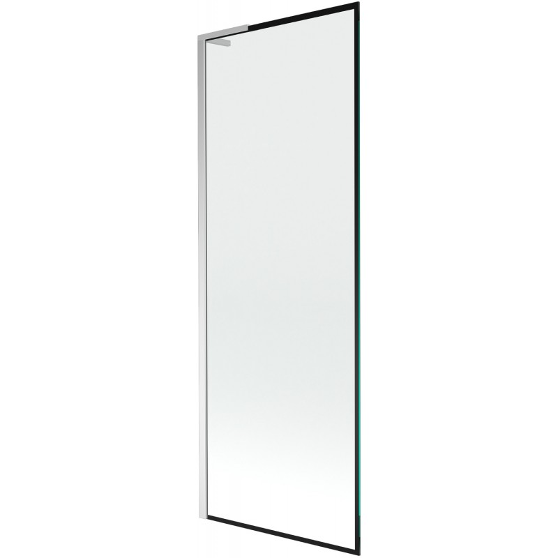 Mexen Next L, vaňová zástenka 1-krídlová 70 x 150 cm, čierny vzor, chróm - 895-070-000-03-70-01