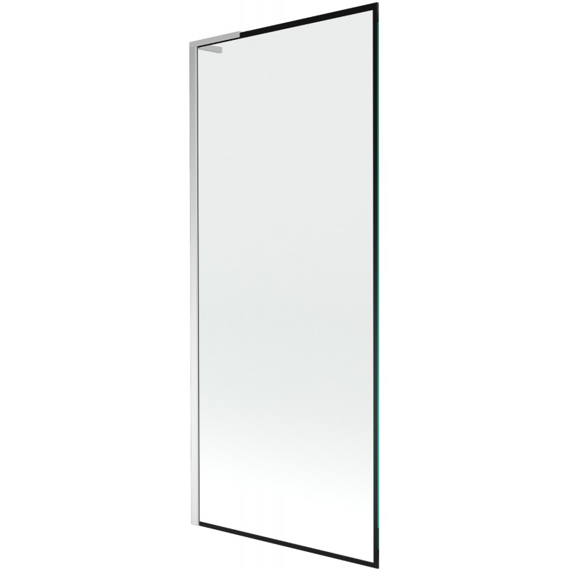 Mexen Next L paraván na vaňu 1-krídlový 80 x 150 cm, čierny vzor, chróm - 895-080-000-03-70-01