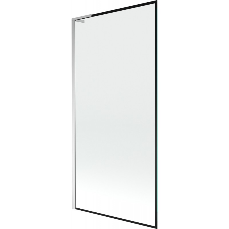Mexen Next L paraván na vaňu 1-krídlový 90 x 150 cm, čierny vzor, chróm - 895-090-000-03-70-01