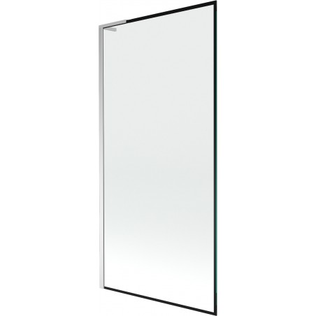Mexen Next L paraván na vaňu 1-krídlový 90 x 150 cm, čierny vzor, chróm - 895-090-000-03-70-01