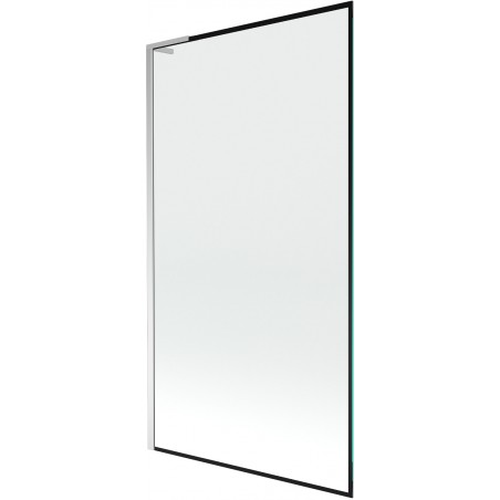 Mexen Next L vaňová zástena 1-krídlová 100 x 150 cm, čierny rám, chróm - 895-100-000-03-70-01