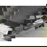 Mexen Next L vanová zástěna 1-křídlová 50 x 150 cm, černý vzor, bílá - 895-050-000-03-70-20