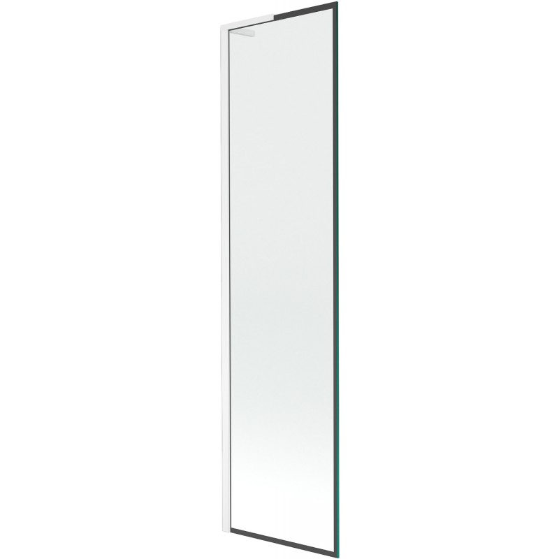 Mexen Next L vanová zástěna 1-křídlová 50 x 150 cm, černý vzor, bílá - 895-050-000-03-70-20