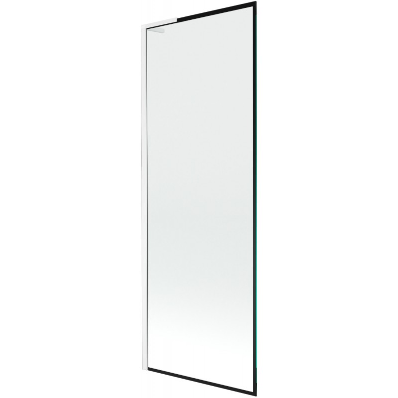Mexen Next L vaňová zástena 1-krídlová 70 x 150 cm, čierny vzor, biela - 895-070-000-03-70-20