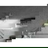 Mexen Next L vaňová sprchová stena 1-krídlová 90 x 150 cm, čierny vzor, biela - 895-090-000-03-70-20