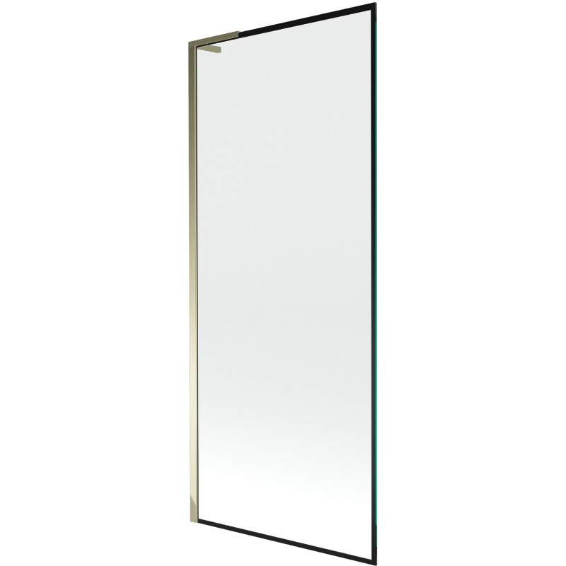 Mexen Next L vaňová zástenka 1-krídlová 80 x 150 cm, čierny vzor, zlatý - 895-080-000-03-70-50