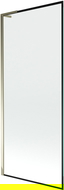 Mexen Next L vaňová zábrana 1-krídlová 80 x 150 cm, čierny rám, zlatý - 895-080-000-03-70-50