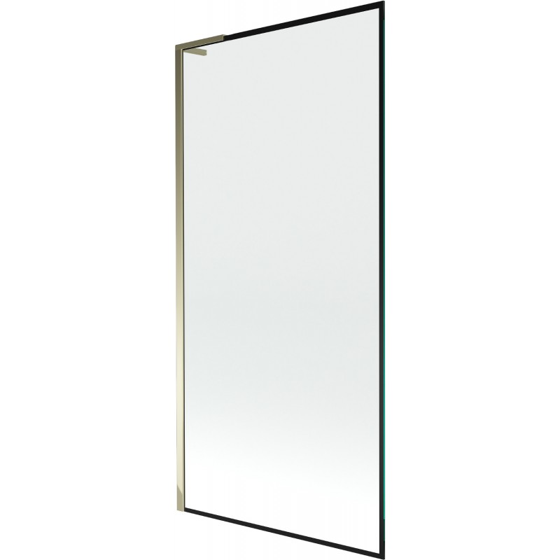 Mexen Next L vaňová zástena 1-krídlová 90 x 150 cm, čierny rám, zlatý - 895-090-000-03-70-50
