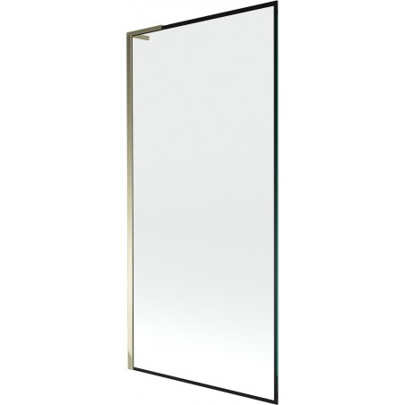 Mexen Next L vaňová zástena 1-krídlová 90 x 150 cm, čierny vzor, zlatá - 895-090-000-03-70-50