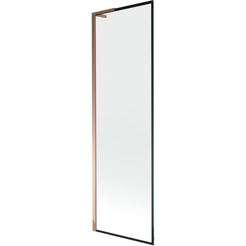 Mexen Next L sprchová zástenová stena 1-krídlová 60 x 150 cm, čierny vzor, ružové zlato - 895-060-000-03-70-60