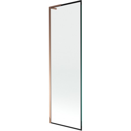 Mexen Next L sprchová zástenová stena 1-krídlová 60 x 150 cm, čierny vzor, ružové zlato - 895-060-000-03-70-60