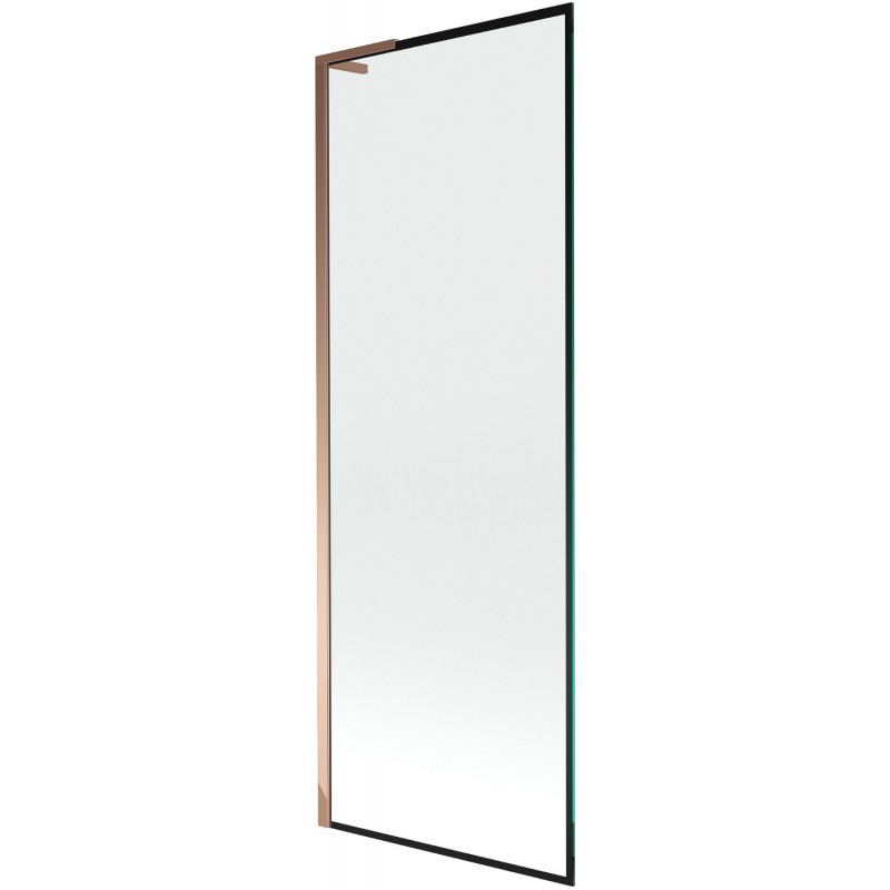 Mexen Next L vaňová zástena 1-krídlová 70 x 150 cm, čierny vzor, ružové zlato - 895-070-000-03-70-60