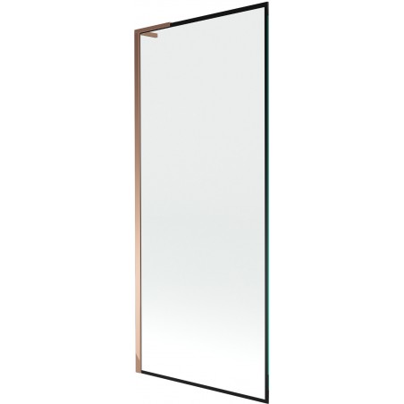 Mexen Next L sprchová zástena 1-krídlová 80 x 150 cm, čierny vzor, ružové zlato - 895-080-000-03-70-60