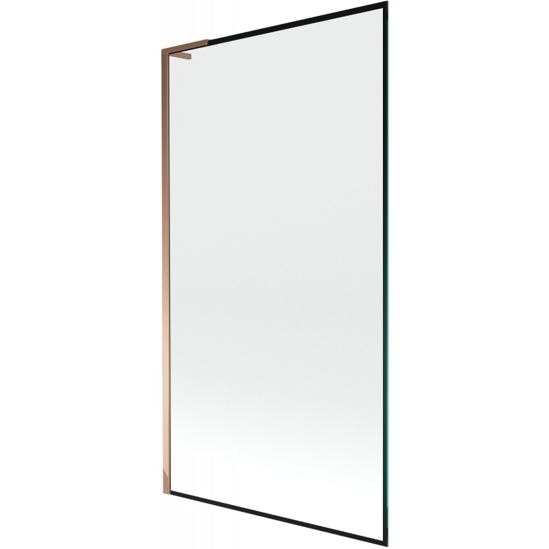 Mexen Next L vaňová zástenka 1-krídlová 100 x 150 cm, čierny rám, ružové zlato - 895-100-000-03-70-60