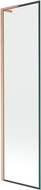 Mexen Next L vanová zástěna 1-krídlová 50 x 150 cm, čierny rám, brúsená meď - 895-050-000-03-70-65
