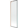 Mexen Next L vaňová zástenka 1-krídlová 60 x 150 cm, čierny vzor, brúsená meď - 895-060-000-03-70-65