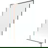 Mexen Next L paraván na vaňu 1-krídlový 100 x 150 cm, čierny vzor, brúsená meď - 895-100-000-03-70-65