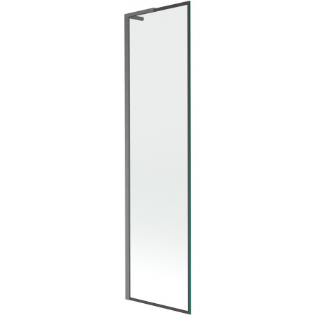 Mexen Next L paraván na vaňu 1-krídlový 50 x 150 cm, čierny vzor, gun gray brúsený - 895-050-000-03-70-66