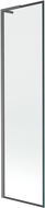 Mexen Next L vaňová zástena 1-krídlová 50 x 150 cm, čierny rám, gun gray kartáčovaný - 895-050-000-03-70-66
