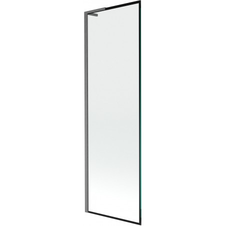 Mexen Next L vaňová zástena 1-krídlová 60 x 150 cm, čierny rám, brúsená gun gray - 895-060-000-03-70-66