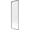 Mexen Next L vaňová zástená jednodielna 60 x 150 cm, čierny vzor, brúsená gun gray - 895-060-000-03-70-66