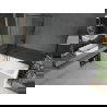 Mexen Next L vaňová zástena 1-krídlová 90 x 150 cm, čierny vzor, kartáčovaný šedý gun - 895-090-000-03-70-66