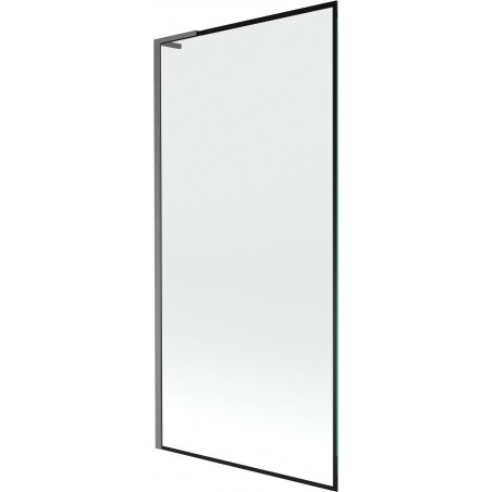 Mexen Next L vaňová zástena 1-krídlová 90 x 150 cm, čierny vzor, kartáčovaný šedý gun - 895-090-000-03-70-66