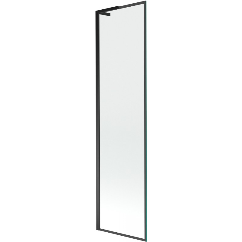 Mexen Next L vaňová zástenka 1-krídlová 50 x 150 cm, čierny vzor, čierny - 895-050-000-03-70-70