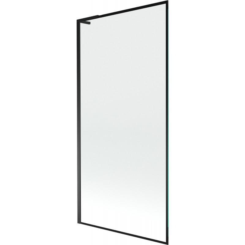 Mexen Next L paraván na vaňu, 1-krídlový, 90 x 150 cm, čierny rám, čierny - 895-090-000-03-70-70