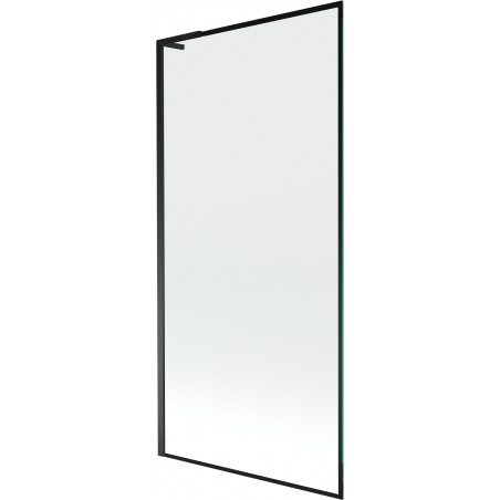 Mexen Next L paraván na vaňu, 1-krídlový, 90 x 150 cm, čierny rám, čierny - 895-090-000-03-70-70