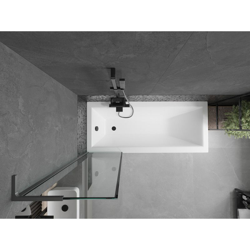 Mexen Next L sprchová zástena jednokrídlová 50 x 150 cm, čierny rám, gun metal - 895-050-000-03-70-95