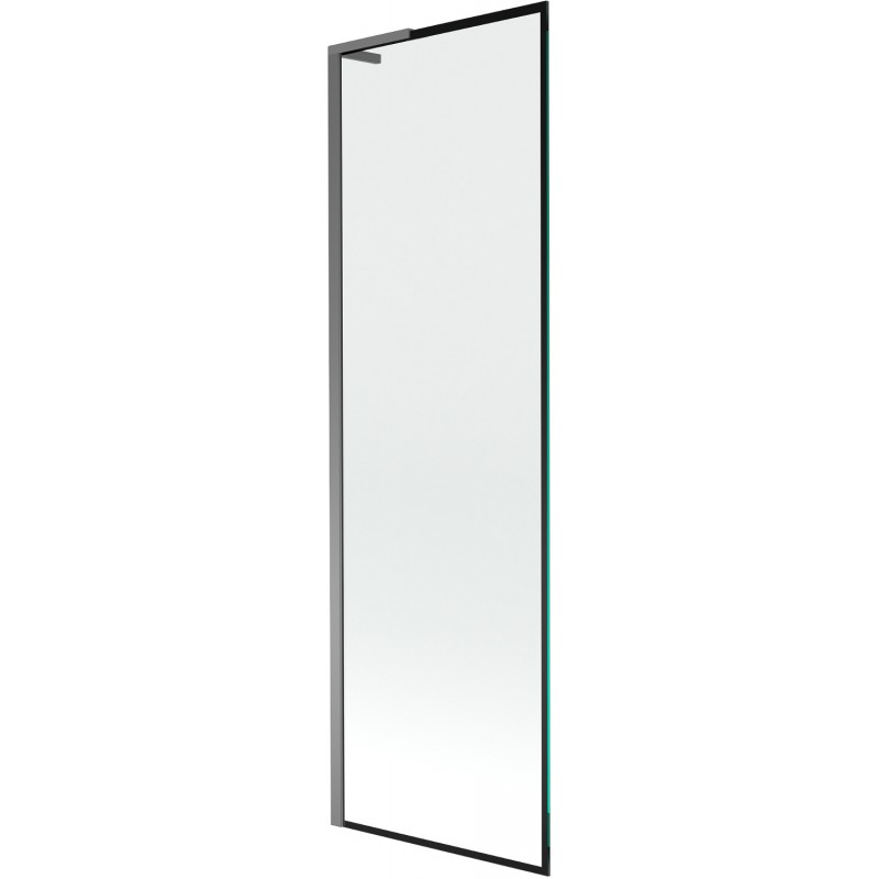 Mexen Next L vaňová zástená 1-krídlová 60 x 150 cm, čierny vzor, gun metal - 895-060-000-03-70-95
