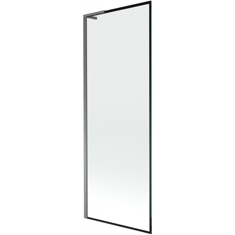 Mexen Next L vaňová zástena 1-krídlová 70 x 150 cm, čierny rám, gun metal - 895-070-000-03-70-95