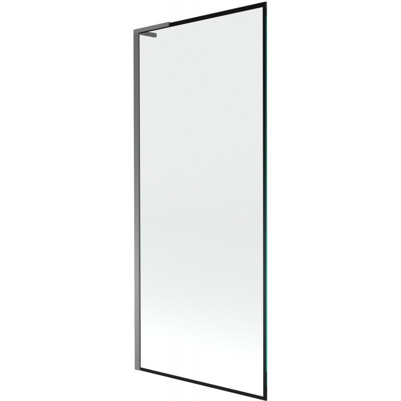 Mexen Next L vaňová zástena 1-krídlová 80 x 150 cm, čierny rám, gun metal - 895-080-000-03-70-95